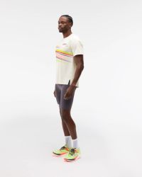 HOKA TEE RACE DAY SHORT SLEEVE ALABASTER FLARE Débardeur  Running pas cher