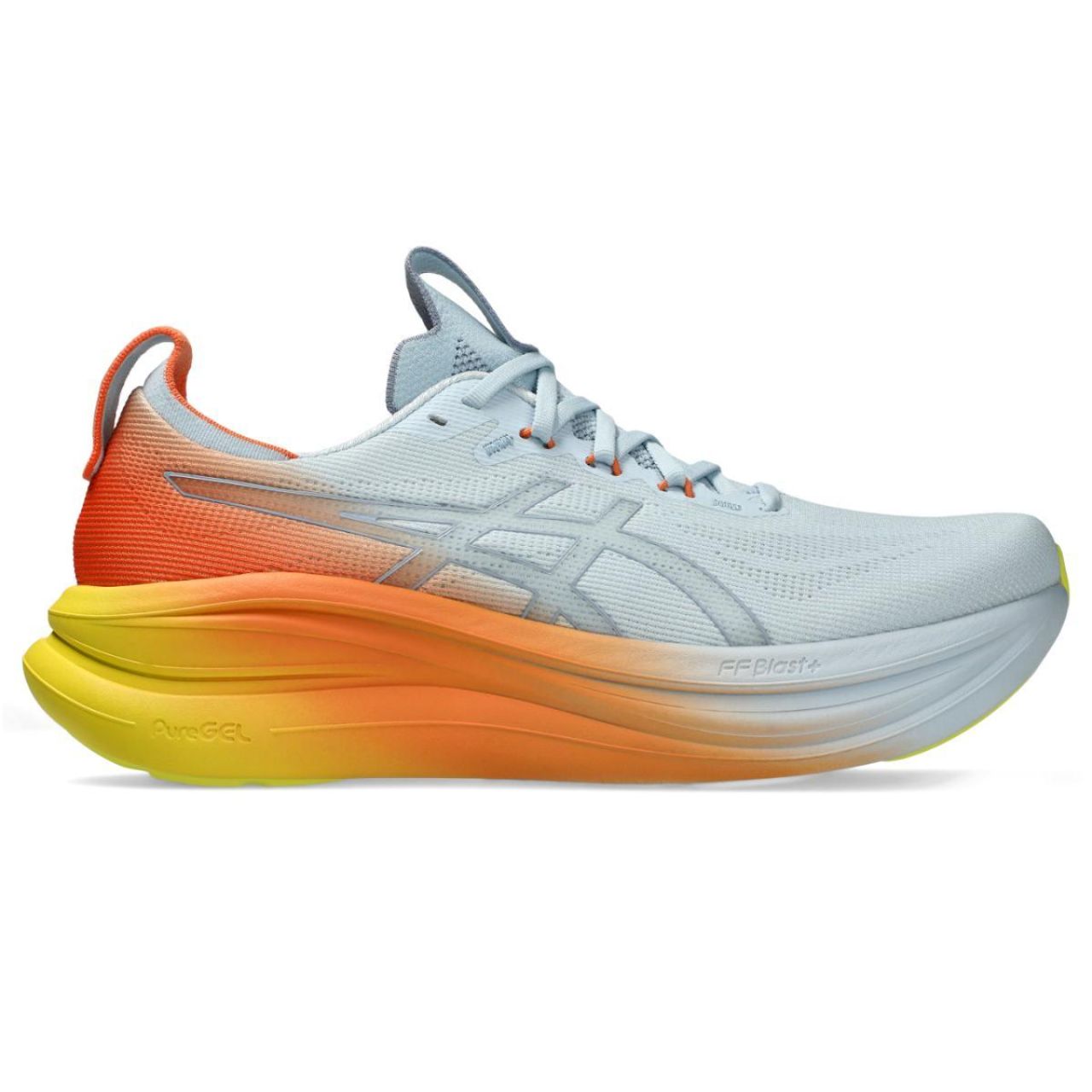 ASICS GEL NIMBUS 28 SKY, SUN ET PEACH Chaussure running asics