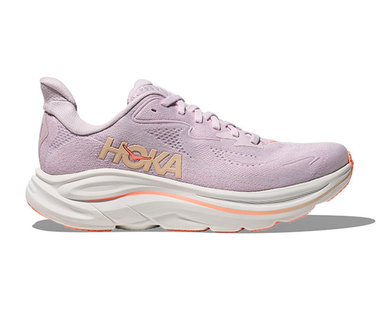 HOKA CLIFTON 10 LILAC CREAM ET TANGERINE GLOW  Chaussures de running