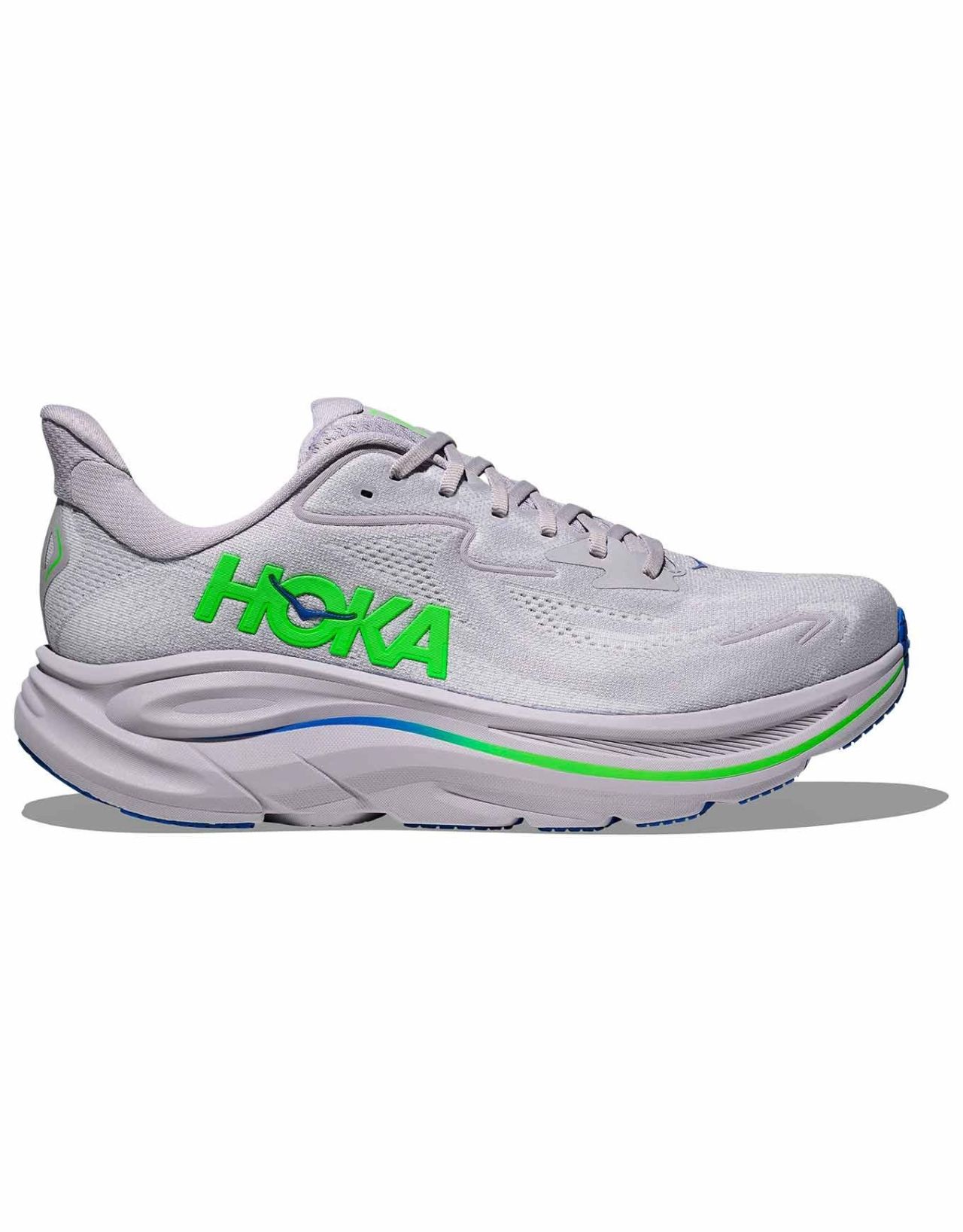 HOKA CLIFTON 10 ASH GREY ET NEON GREEN Chaussures de running