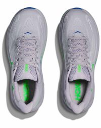 HOKA CLIFTON 10 ASH GREY ET NEON GREEN Chaussures de running pas cher