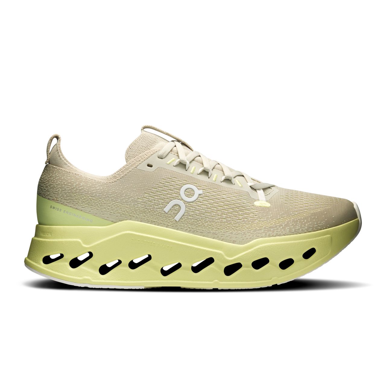 ON RUNNING CLOUDSURFER MAX PELICAN ET LIMELIGHT Chaussures de running