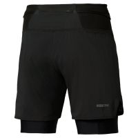 MIZUNO MULTIPOCKET TRAIL SHORT 2 EN 1  Short Running Homme pas cher