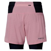 MIZUNO MULTIPOCKET TRAIL SHORT 2 EN 1 ROSE ELEGANCE  Short Running femme pas cher
