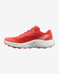 SALOMON PULSAR FIERY RED ET VANILLA ICE  Chaussures de trail pas cher