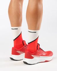 SALOMON PULSAR FIERY RED ET VANILLA ICE  Chaussures de trail pas cher