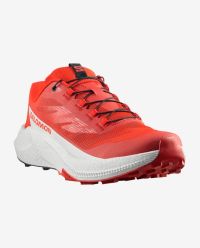 SALOMON PULSAR FIERY RED ET VANILLA ICE  Chaussures de trail pas cher