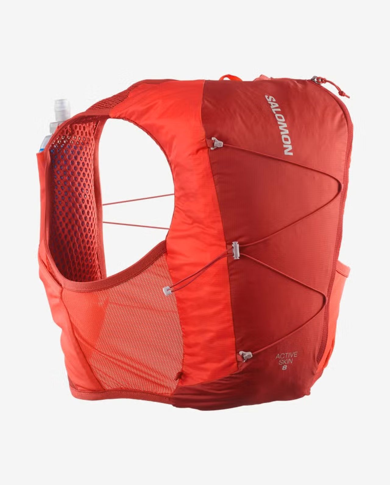 SALOMON ACTIVE SKIN 8 SET RED DAHLIA ET HIGH RISK RED Sac à dos trail
