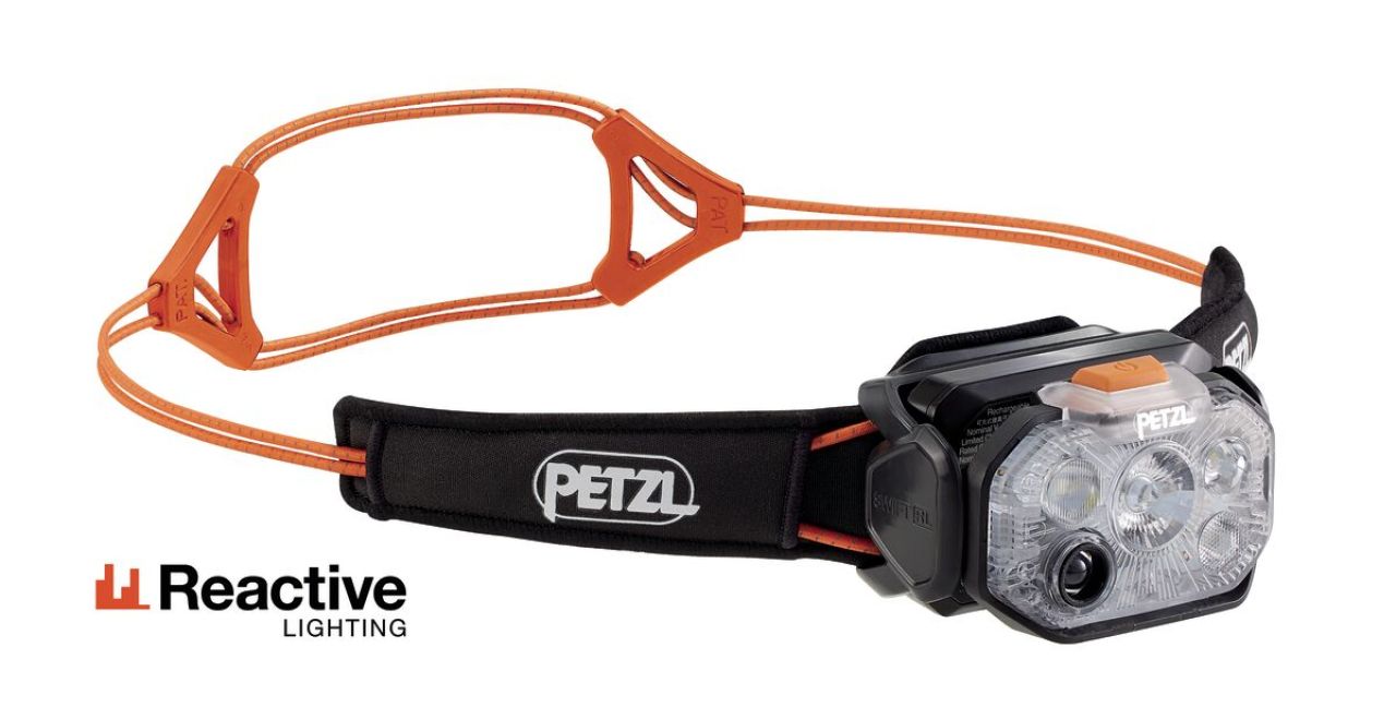 PETZL LAMPE SWIFT RL 1200 LUMENS BLACK ET ORANGE Lampe frontale
