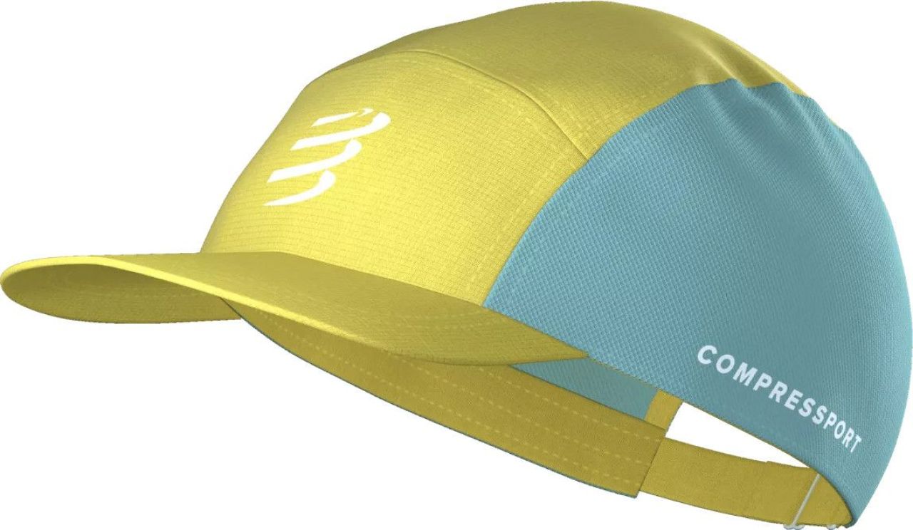 COMPRESSPORT 5 PANEL LIGHT CAP LEMON ET ETHER  Casquette running