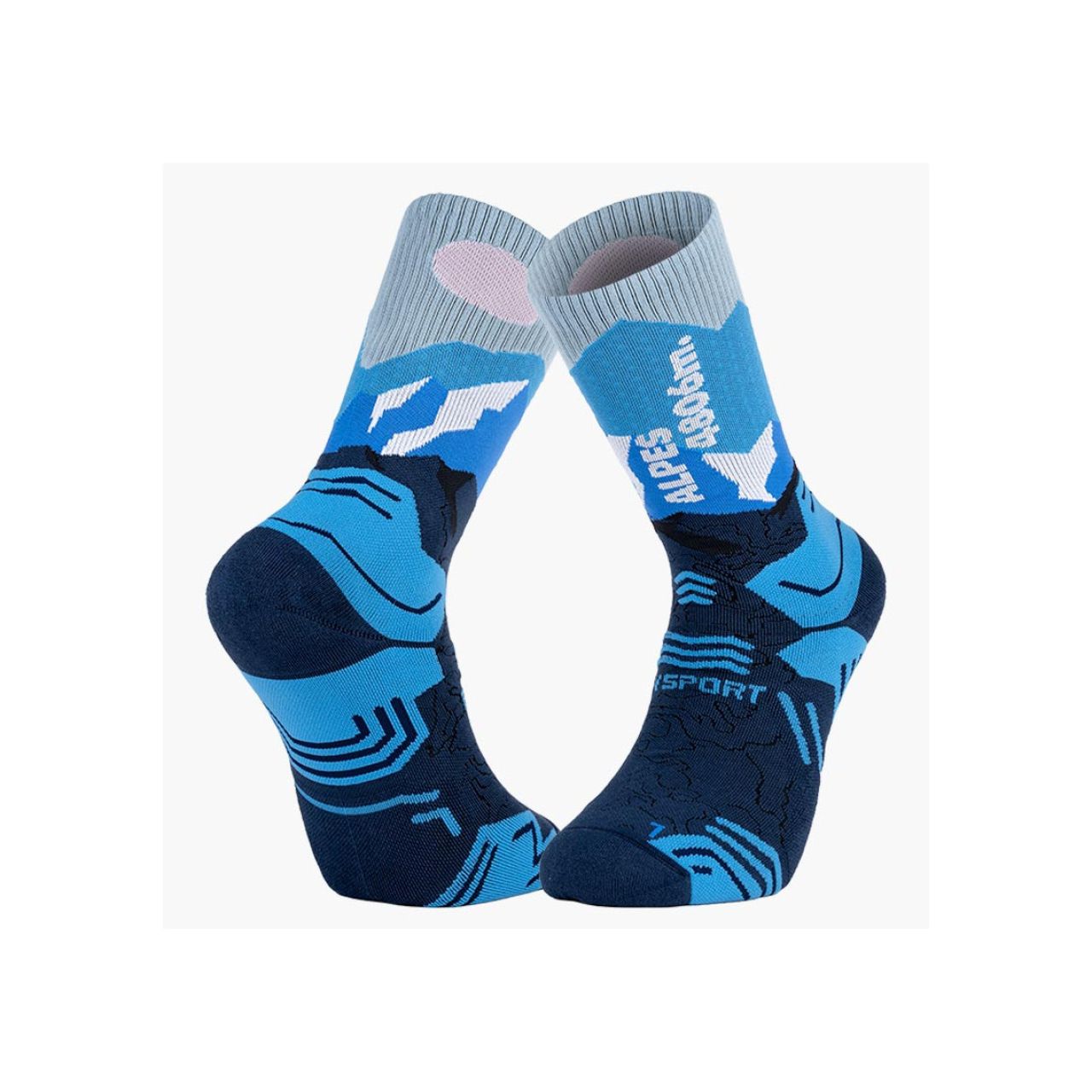 BV SPORT SOCQUETTE TREK SUMMIT HIGH LYOCELL ALPES BLEU Chaussettes de randonnée