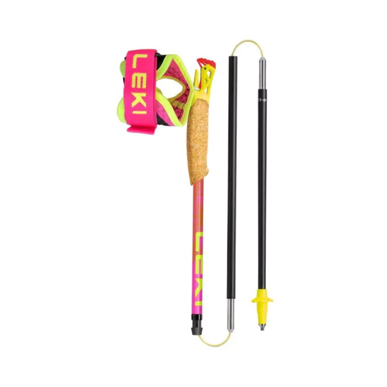 LEKI BATONS ULTRATRAIL FX ONE SUPERLITE NEON PINK ET PASTELLOARANGE  Batons de trail