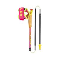 LEKI BATONS ULTRATRAIL FX ONE SUPERLITE NEON PINK ET PASTELLOARANGE  Batons de trail