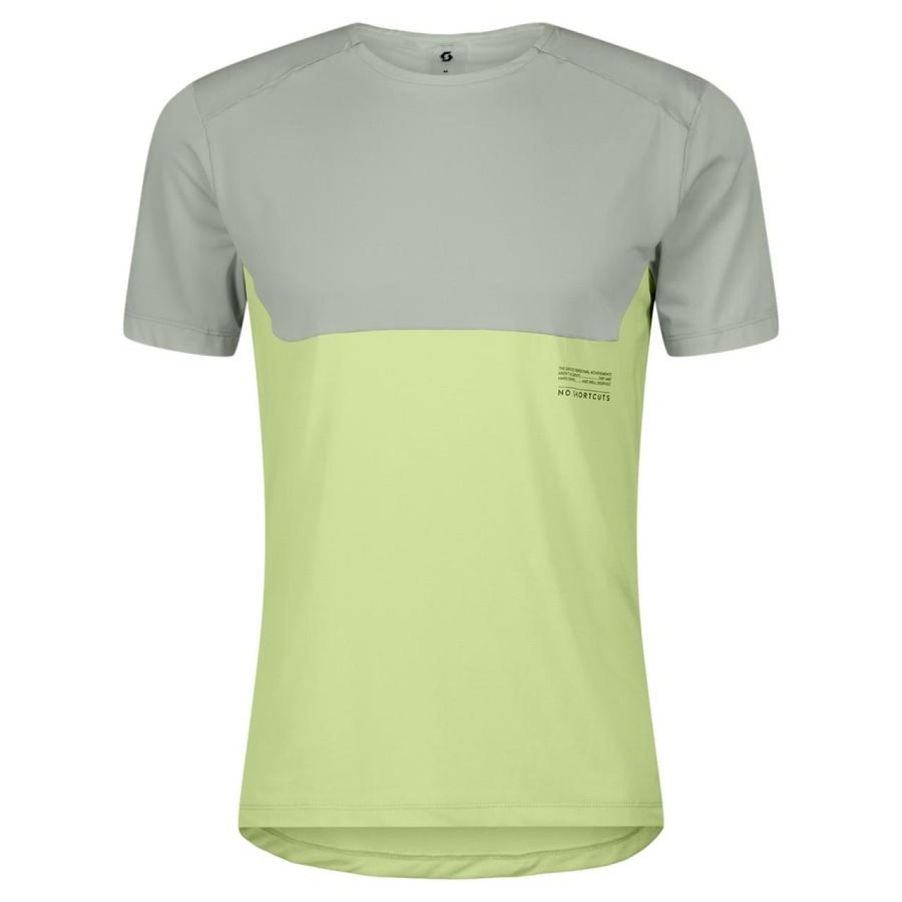 SCOTT TEE ENDURANCE TECH SPRAY GREY ET ACID YELLOW Tee shirt de running