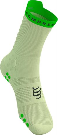 COMPRESSPORT PRO RACING SOCKS V4.0 LIME ET NEON GREEN Chaussettes running pas cher