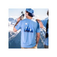 BV SPORT T SHIRT TREK SUMMIT LYOCELL ALPES BLEU Tee shirt de randonnée pas cher