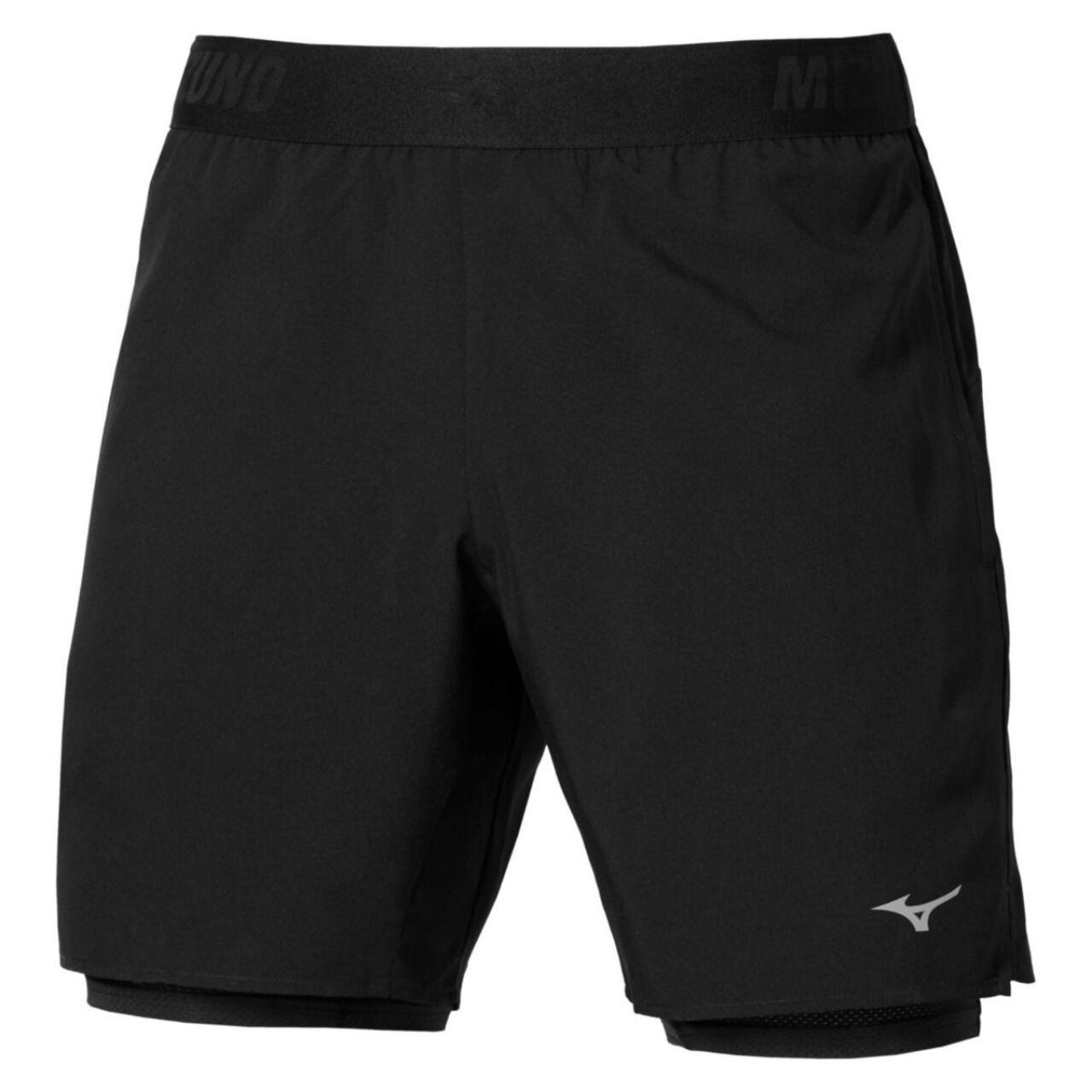 MIZUNO  SHORT 2 EN 1 5.5 INCH BLACK  Short Running homme