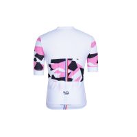 WEAR DESIGN MAILLOT CAMO BLANC ET ROSE Maillot vélo femme pas cher