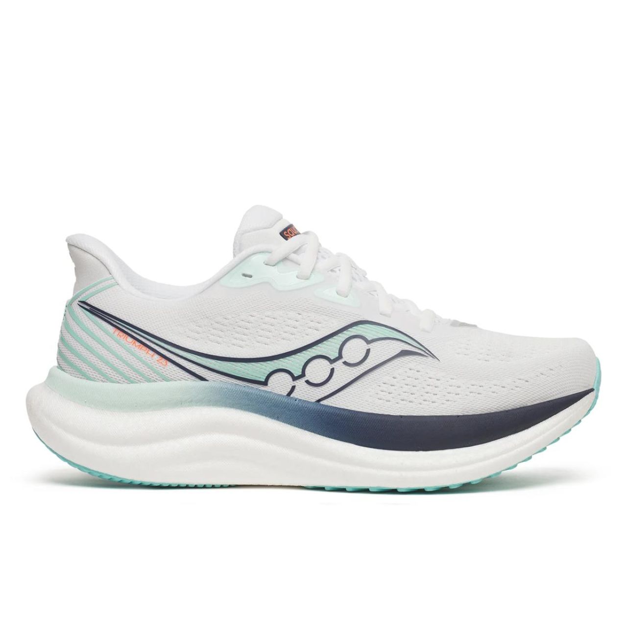 SAUCONY TRIUMPH 23 WHITE ET NAVY Chaussures running saucony