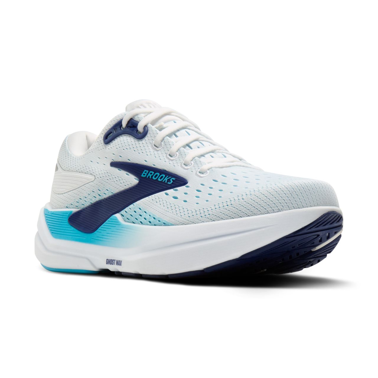 BROOKS GHOST MAX 3 BRIGHT WHITE ET BEACON BLUE Chaussures de running