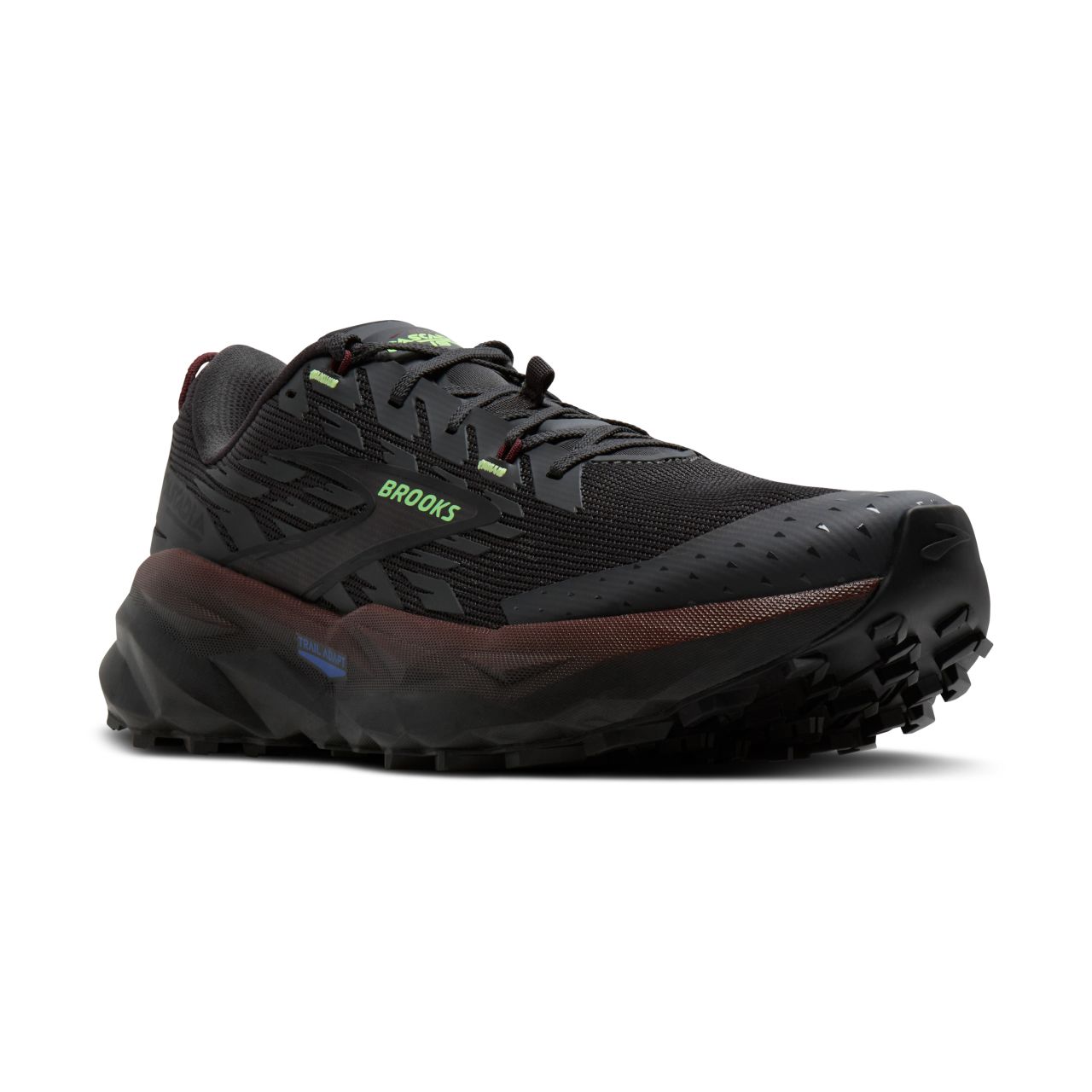 BROOKS CASCADIA 19 PHANTOM, RUM RAISIN ET GREEN Chaussures de trail
