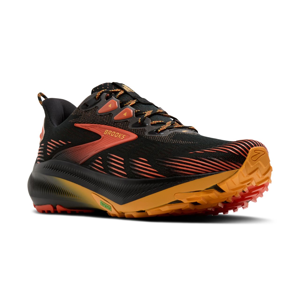 BROOKS GHOST TRAIL BLACK,RED ET ORANGE  Chaussures de gravel
