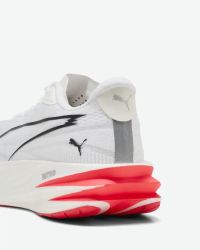 PUMA DEVIATE PURE NITRO WHITE ET ULTRA RED Chaussures de running pas cher