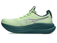 ASICS GEL NIMBUS 28 ILLUMINATE YELLOW ET FOGGY TEAL Chaussure running asics pas cher