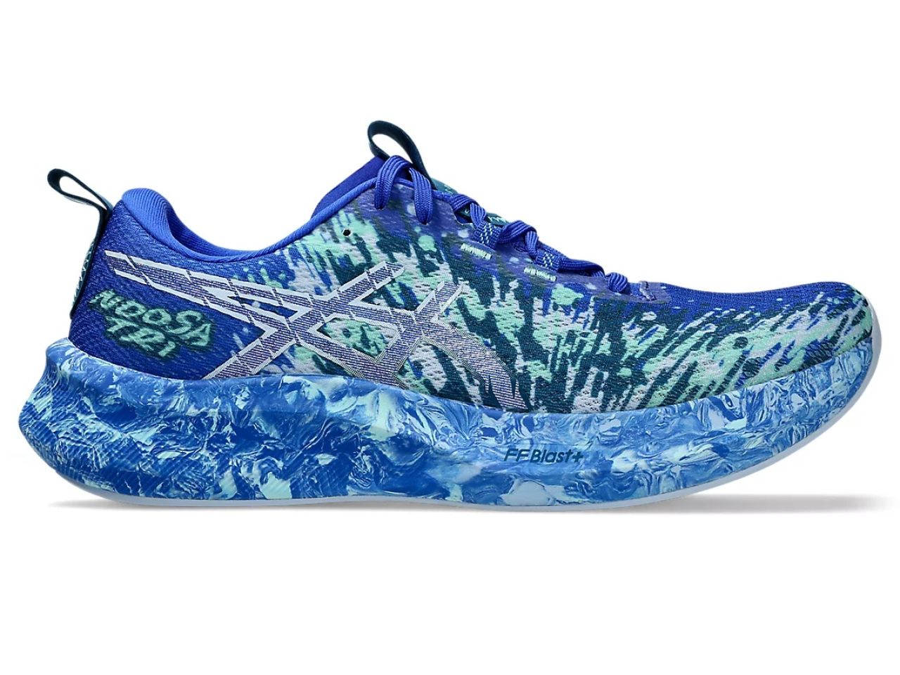ASICS NOOSA TRI 16 NEON BLUE ET ILLUMINATE BLUE Chaussures running