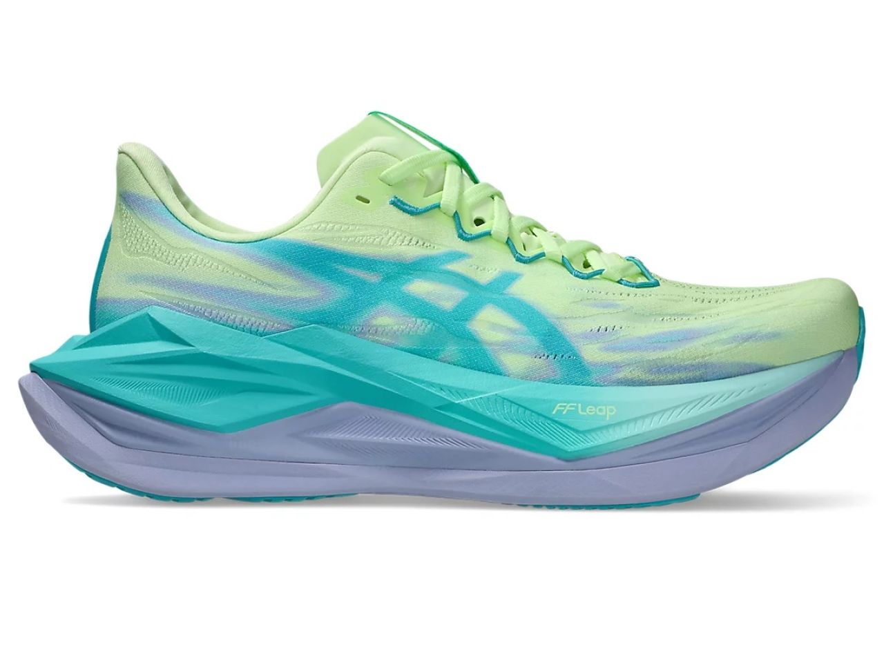 ASICS SUPERBLAST 3 ILLUMINATE YELLOW ET ENERGY AQUA Chaussure running asics