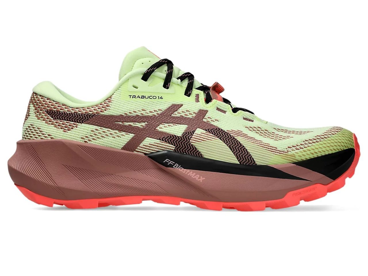 ASICS TRABUCO 14 ILLUMINATE YELLOW ET UMEBOSHI Chaussures de trail