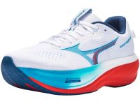 MIZUNO WAVE RIDER 30 WHITE , BLUE JEWEL ET ORANGE  Chaussures de running