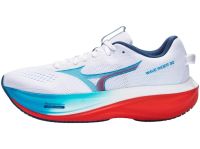 MIZUNO WAVE RIDER 30 WHITE , BLUE JEWEL ET ORANGE  Chaussures de running pas cher