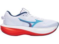 MIZUNO WAVE RIDER 30 WHITE , BLUE JEWEL ET ORANGE  Chaussures de running pas cher