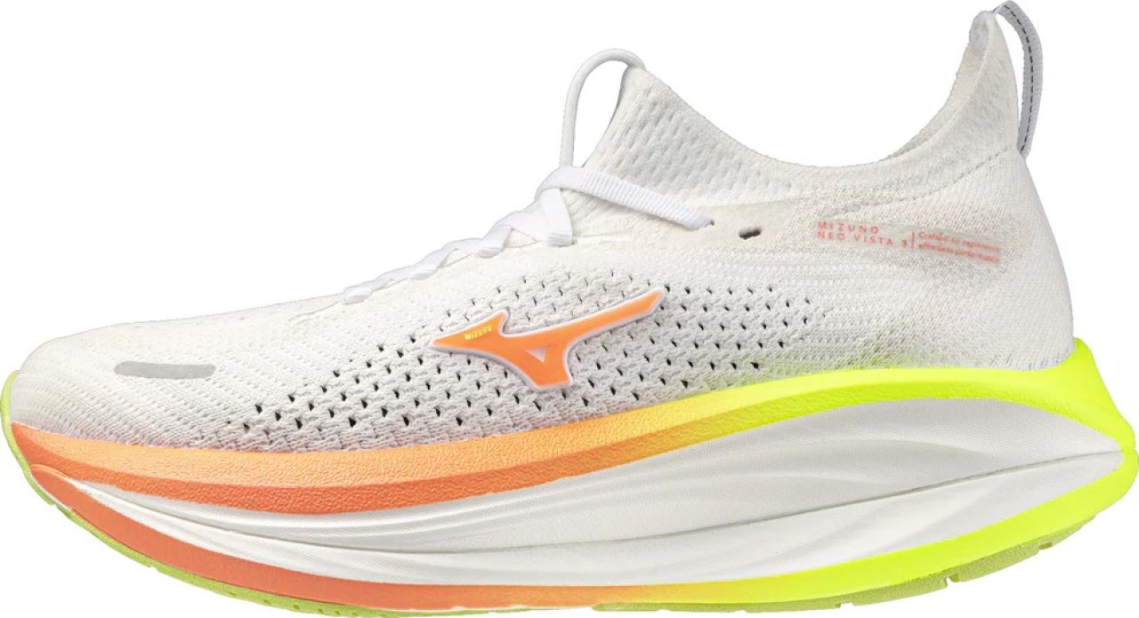 MIZUNO NEO VISTA 3 WOS WHITE, FLAMINGO CORAL ET LIME PULP Chaussures de running