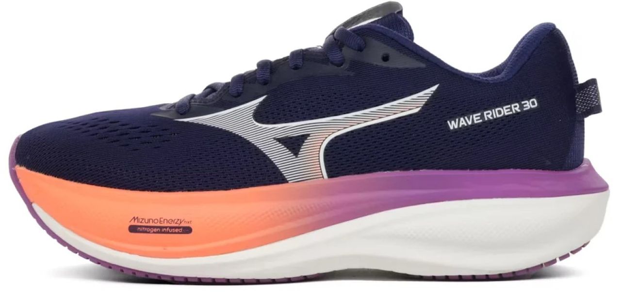 MIZUNO WAVE RIDER 30 RHODONITE, WHITE ET FIRECRACKER Chaussures de running