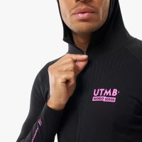 COMPRESSPORT 3D THERMO SEAMLESS HOODIE ZIP UTMB BLACK Sweat zippé pas cher