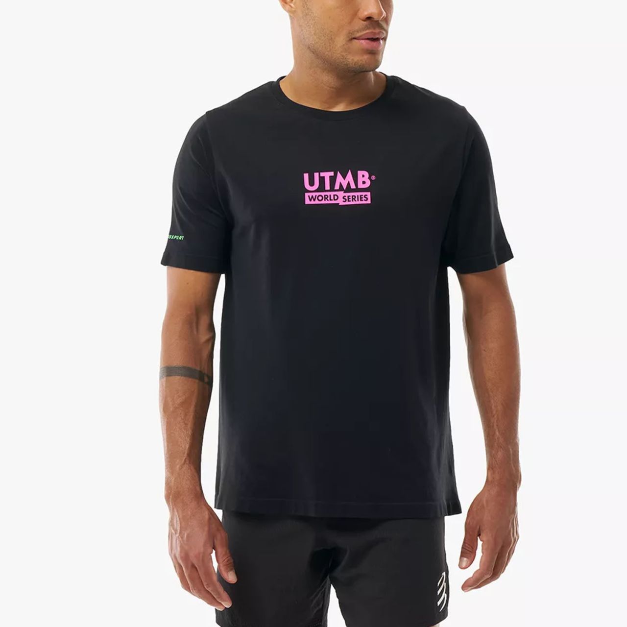 COMPRESSPORT TRAINING SS TEE SHIRT UTMB BLACK Tee shirt de running