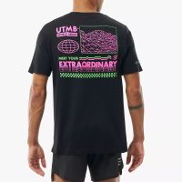 COMPRESSPORT TRAINING SS TEE SHIRT UTMB BLACK Tee shirt de running pas cher
