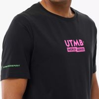 COMPRESSPORT TRAINING SS TEE SHIRT UTMB BLACK Tee shirt de running pas cher