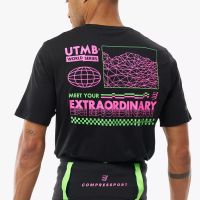 COMPRESSPORT TRAINING SS TEE SHIRT UTMB BLACK Tee shirt de running pas cher