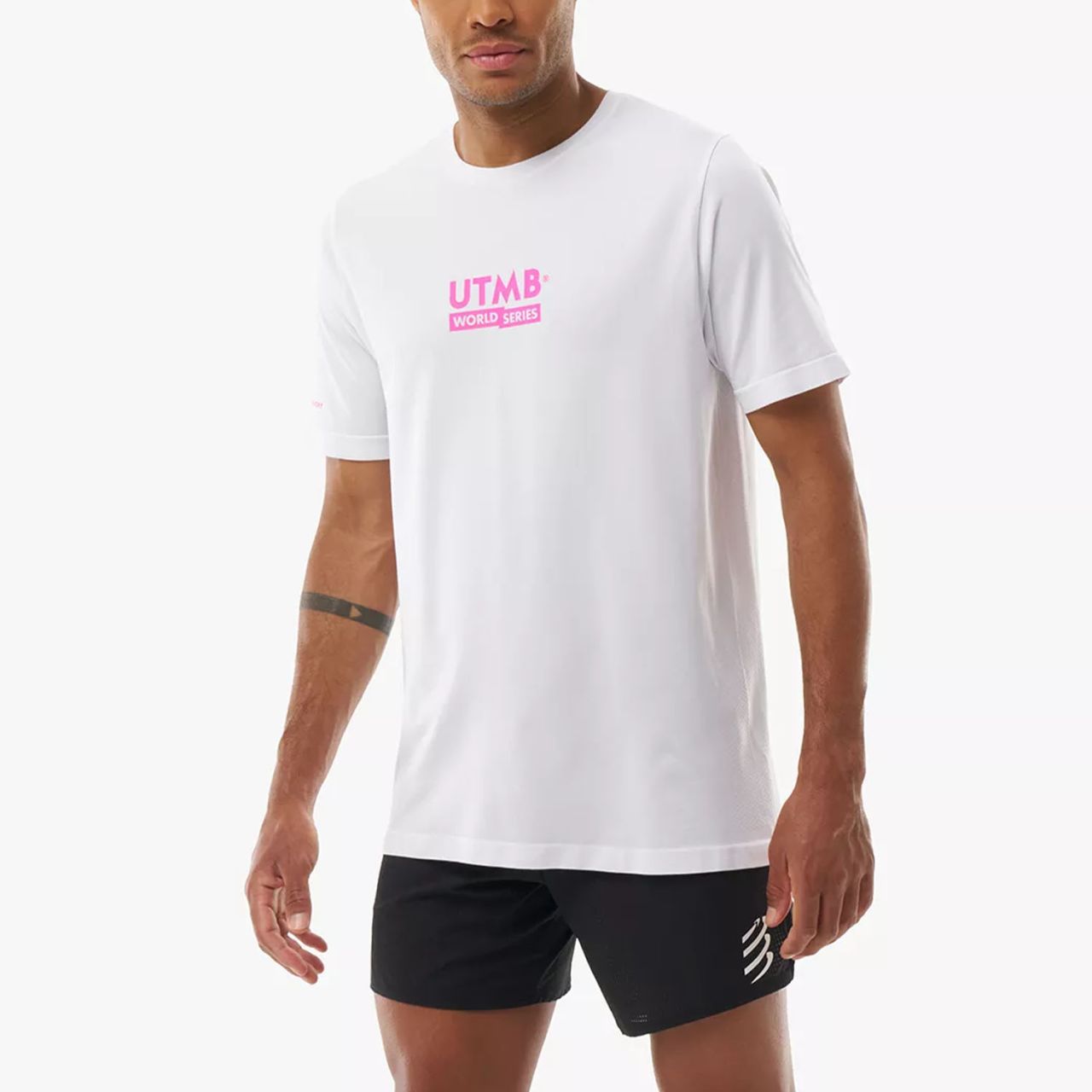 COMPRESSPORT TRAINING SS TEE SHIRT UTMB WHITE Tee shirt de running