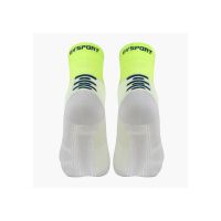 BV SPORT CHAUSSETTE RUN MARATHON MID GRIS ET LIME Chaussettes Made in France pas cher