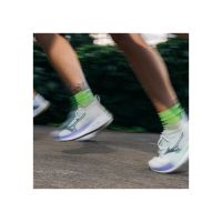 BV SPORT CHAUSSETTE RUN MARATHON MID GRIS ET LIME Chaussettes Made in France pas cher