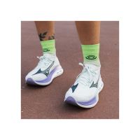 BV SPORT CHAUSSETTE RUN MARATHON MID GRIS ET LIME Chaussettes Made in France pas cher