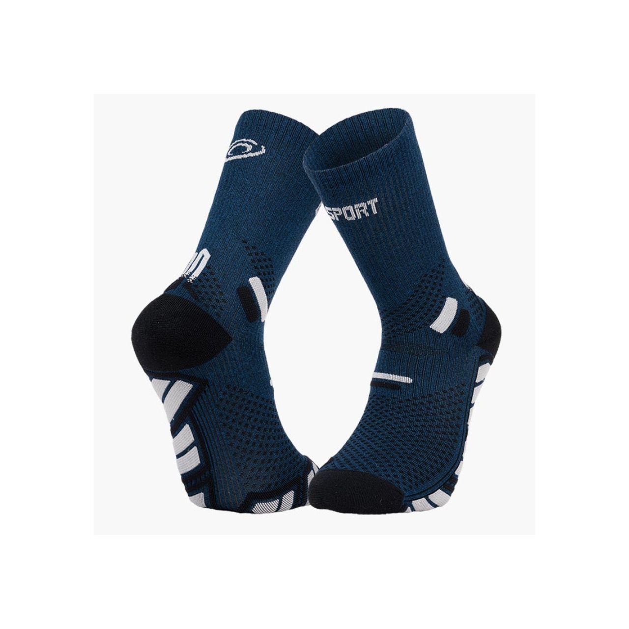 BV SPORT CHAUSSETTES TRAIL ULTRA 2 HIGH BLEU ET GRIS Chaussettes de trail