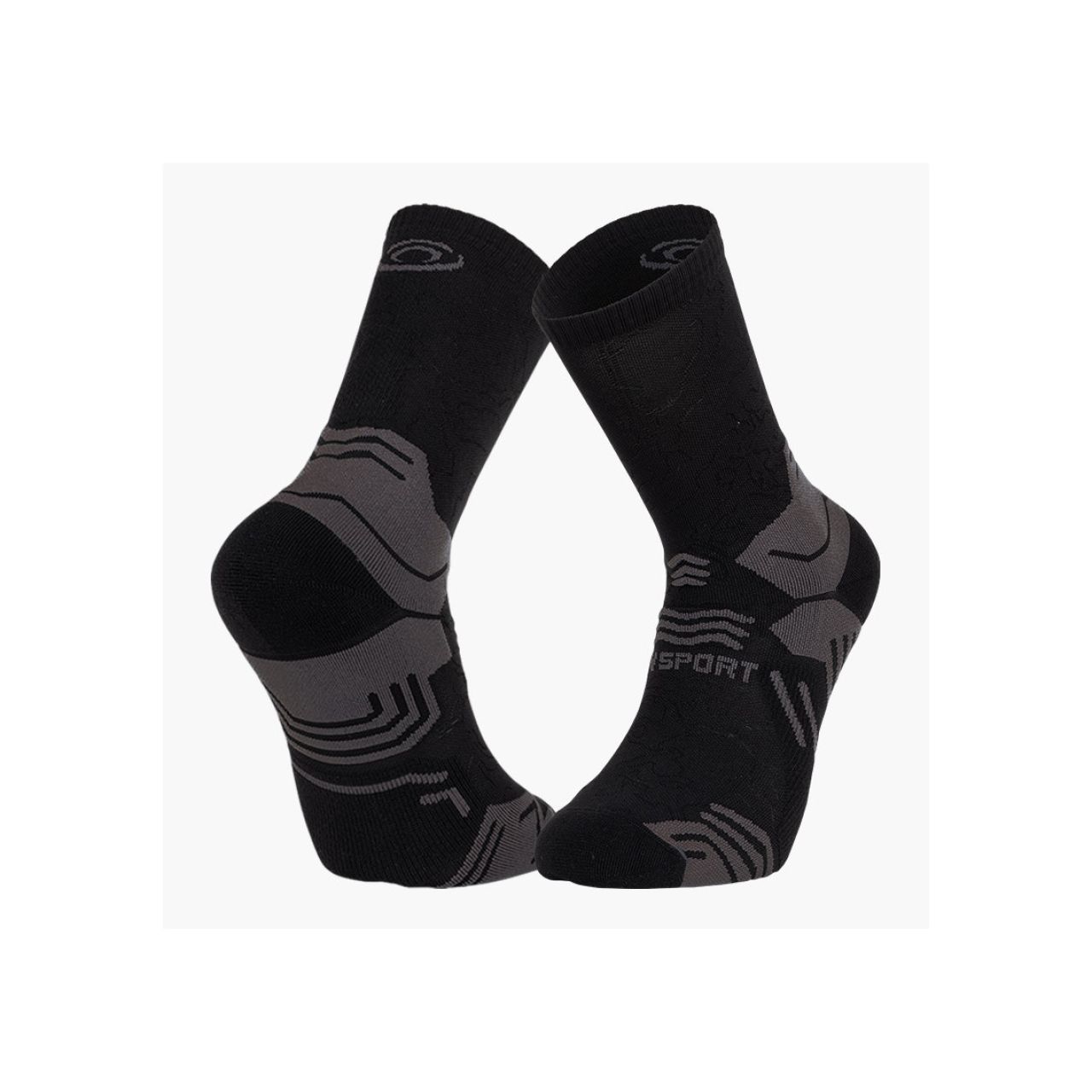 BV SPORT SOCQUETTE TREK GR HAUTE POLYAMIDE NOIR ET GRIS   Chaussettes de randonnée