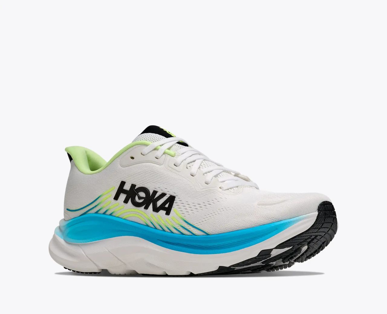 HOKA CLIFTON 11 FROST ET BLACK Chaussures de running