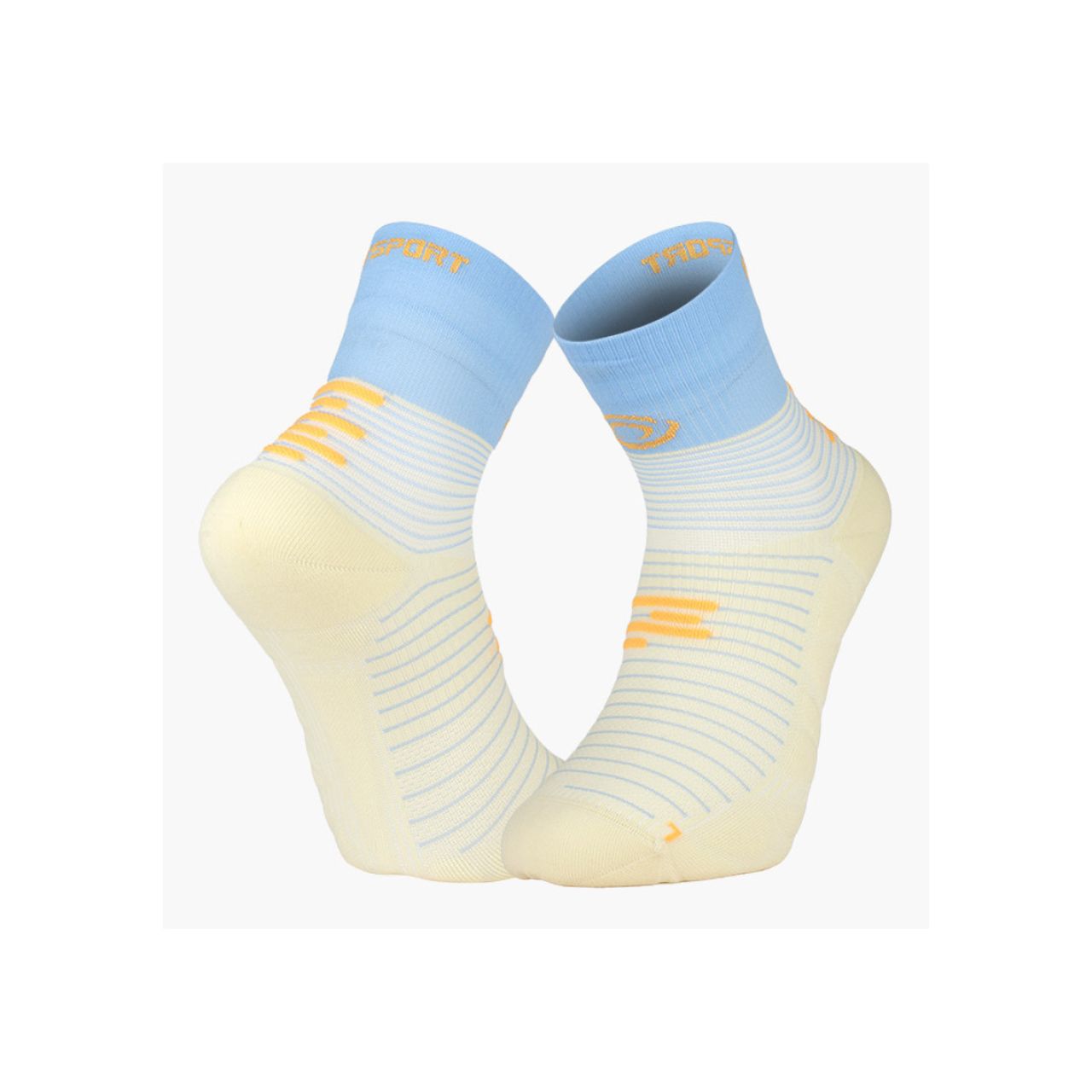 BV SPORT CHAUSSETTE RUN MARATHON MID BEIGE ET CIEL Chaussettes Made in France