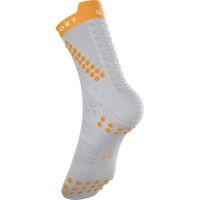 COMPRESSPORT PRO RACING SOCKS V4.0 GRAY VIOLET ET APRICOT Chaussettes running pas cher